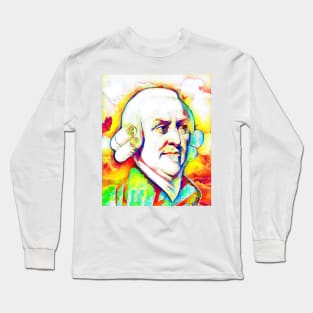 Adam Smith Colourful Portrait | Adam Smith Artwork 11 Long Sleeve T-Shirt